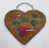 Native American Indian Beaded Valentines Heart