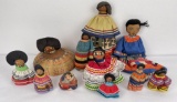Lot Of 11 Seminole Native American Indian Dolls