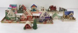 Lot Of Antique Japanese Putz Christmas Houses