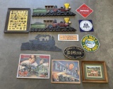 Large Group Of Railroad Display Signs