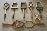 Collection Of Unusual Antique Tennis Rackets