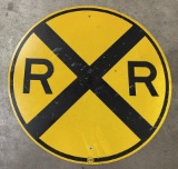 Pennsylvania Railroad Crossing Yellow Sign