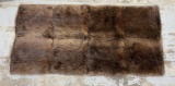Brand New Beaver Fur Blanket Made In Italy