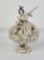 Antique Dresden Porcelain Lady In Lace Figurine