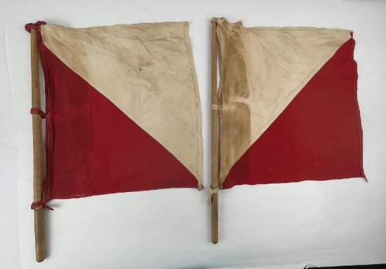 Pair Of Signal Corps Semaphore Flags