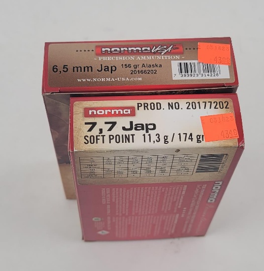 6.5mm 7.7 Jap Norma Ammo