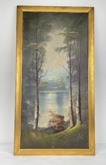 Harry L. Lopp Glacier Park Montana Oil On Board