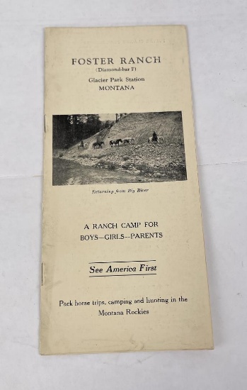 Foster Ranch Glacier Park Montana Booklet