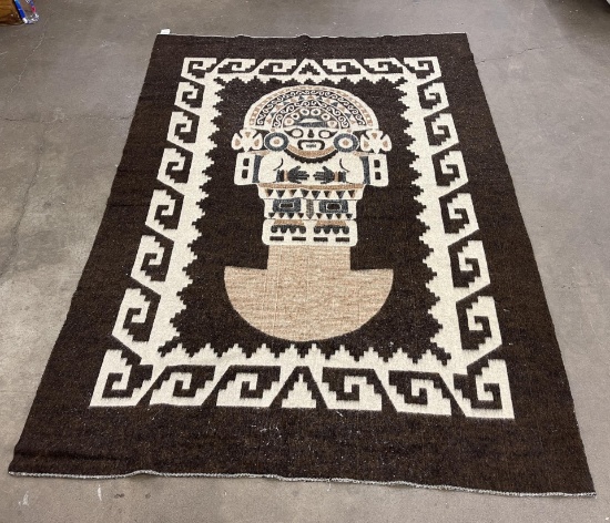 Peruvian Aztec Alpaca Wool Blanket Huancatex