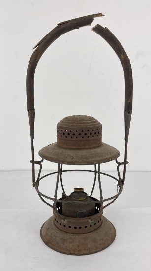 Wood Handle Bell Bottom Railroad Lantern