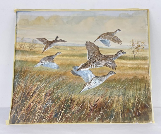 Ron Jenkins Missoula Montana Grouse Watercolor