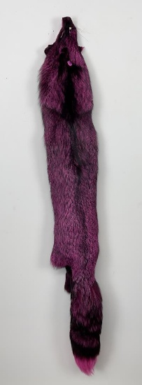 Beautiful Pink Dyed Fox Fur Pelt Taxidermy