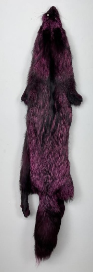 Beautiful Pink Dyed Fox Fur Pelt Taxidermy