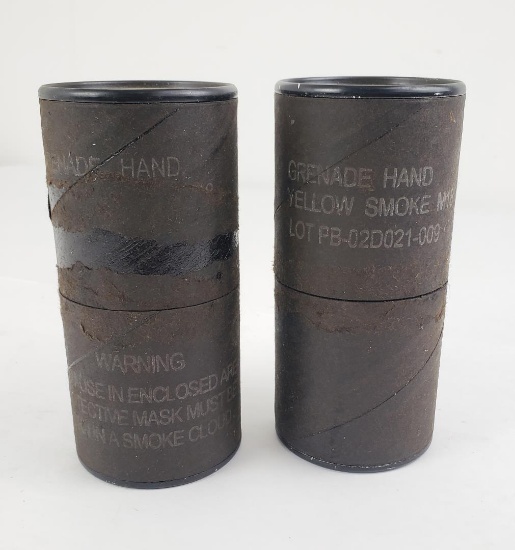 Pair Of Vietnam M18 Smoke Grenades