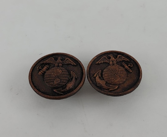 Ww1 Original Us Marine Corps Collar Discs