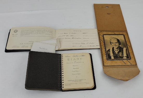 Ww2 Pilots Log And Diary Kia 1944