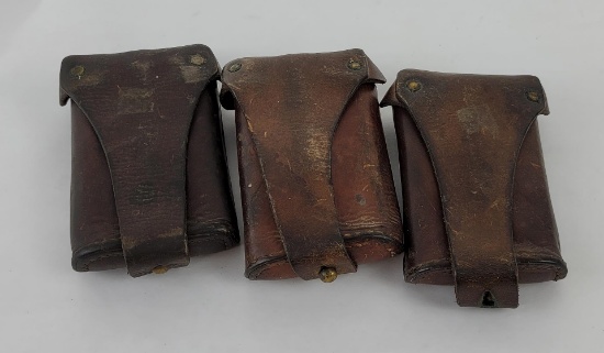 Lot Of 3 Leather Magazine Pouches