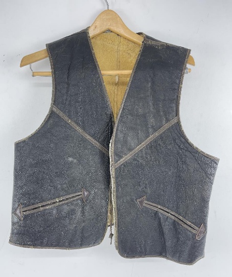 1950's Wards Powrhouse Motorcycle Shearling Vest