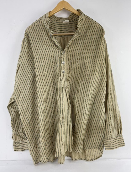 Vtg Cotton Striped Frontier Cowboy Shirt