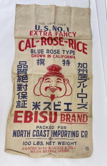 Vietnam War Cal Rose Rice Bag California