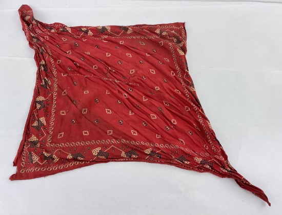 Antique Turkey Red Cowboy Bandana