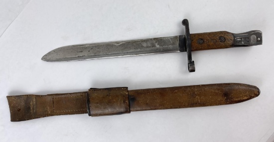 Us Marked Ww2 Ross Rifle Bayonet