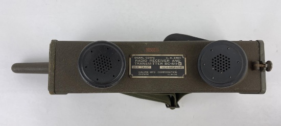 Ww2 Signal Corps Army Bc-611 Walkie Talkie Radio