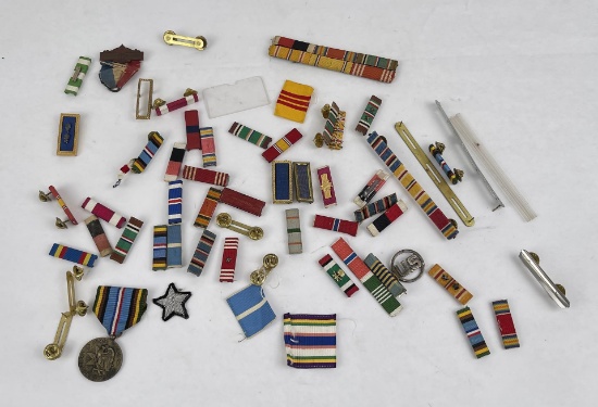 Lot Of Ww2 Korea Vietnam Military Ribbon Bars