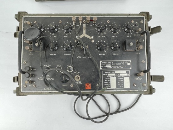 Signal Corps Us Army Telephone Repeater Tp-14