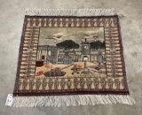 Soviet Era Afghan War Pictorial Rug