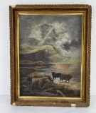 European Cattle Pastoral Painting