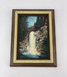 Trick Falls Glacier Park Montana Painting