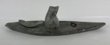 Soapstone Alaskan Eskimo Canoe Carving