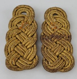 Antique Us Military Braided Bullion Epaulettes