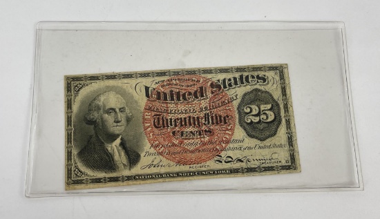 Fractional 25c Note 4th Issue 1869-1875