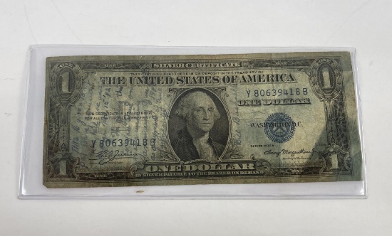1935a Blue Seal Silver Certificate $1 Note