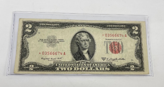 1953B $2 Red Seal Star Note
