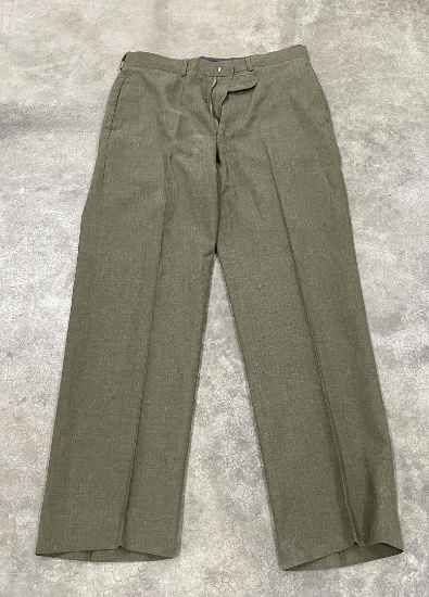 Mens Wool Tropical Trousers Size 32L