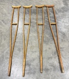 2 Pair of Hospital Corps US Army Crutches