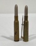 Pair of Spanish American War Trench Art Bullets