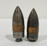 Pair of WW1 37mm 1 Pounder Bullets