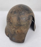 WW2 Battle Damaged Japanese Helmet Iwo Jima