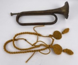 US Regulation Army Cavalry Bugle w/ Yellow Cord