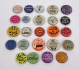 Lot of Anti War Hippie Free Love Pins 1960s