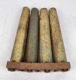 4 Bofors 40mm Shell Casings on Clip