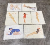 Lot of Vargas Pin Up Girl Magazine Pages