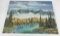 Glacier Park Montana Oil on Canvas Painting