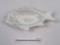 Antique Atterbury Milk Glass Fish Butter Dish