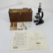 Vintage Perfect School Microscope and Slides