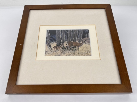 Signed and Numbered Montana Deer Print